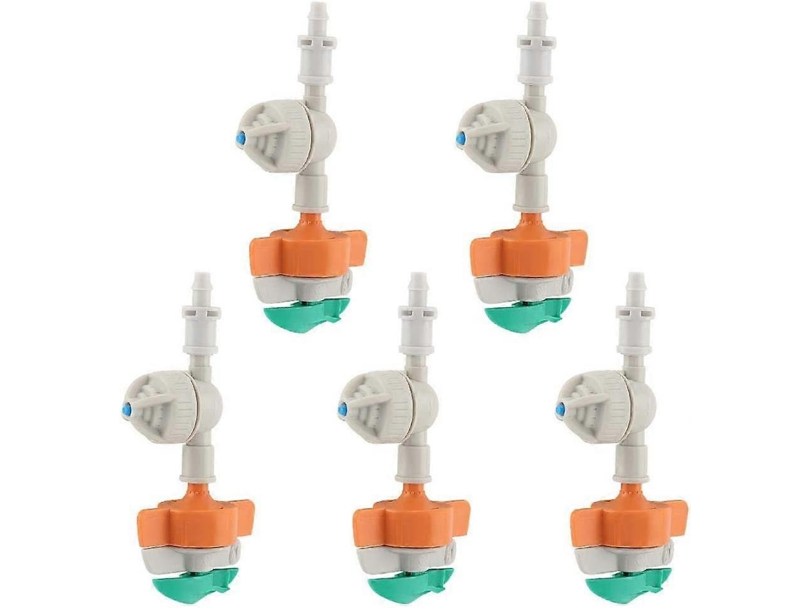 Sistema de riego por goteo de 5 piezas con microaspersores y suspensión giratoria para jardines (S/BRAND)