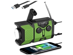 Radio de emergencia de amplio alcance: con manivela y alimentación solar ZYBLSSBB