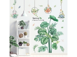 Rebe-adhesivos De Pared Con Plantas Flores Aves Mariposas Decoración Para Dormitorio Sala Cocina Oficina