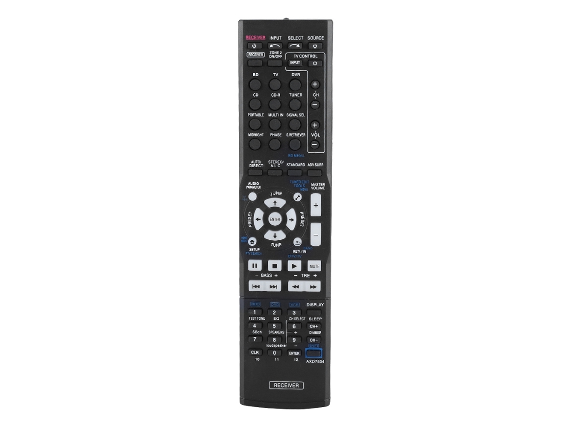 Controle Remoto Inteligente Para Amplificador Pioneer Av Receiver Vsx-519v-k Vsx-519v-s Substituto