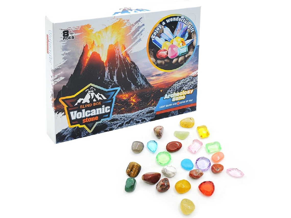 Calendario de Adviento con cuenta regresiva de 24 días y caja de regalo navideña con kit de excavación de minerales para niños.