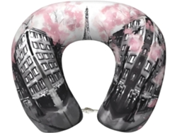 Almohada Viaje Espuma Viscoelástica Poliéster, Felpa Fácil Soporte, Ajustable Plegable:
