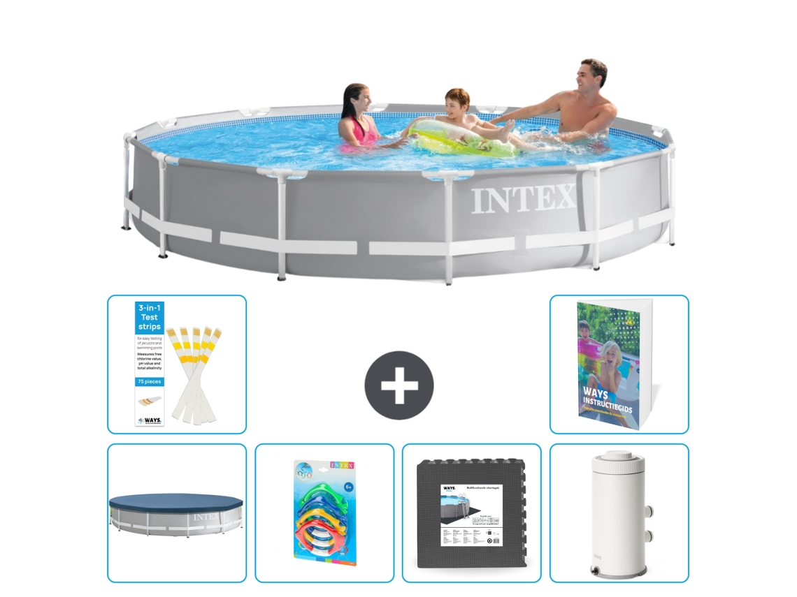 Intex Piscina Prism Frame Redonda - 366x76 Cm - 7-peças S143