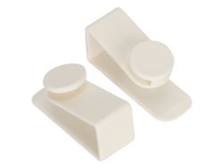 2 Piezas Gancho De Puerta Grueso Sin Taladro Repisa Barbilla Cama Herramienta De Colgar Blanco