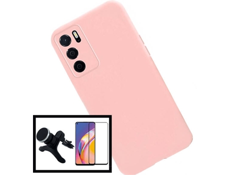 Kit Carcasa + Soporte Oppo A16 PHONECARE Silicona Liquida