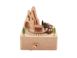Baok - Preciosa caja de música de madera, artesanía musical, regalos de cumpleaños, decoración navideña, decoración del hogar.