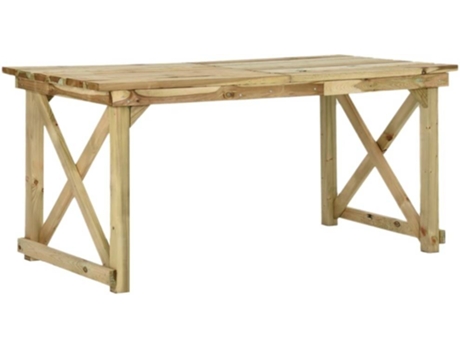 Mesa Jardin VIDAXL Marrón Madera (60.5x121x59.5 cm)