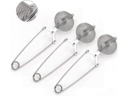 3 Paquetes De Colador De Té De Acero Inoxidable Premium Con Mango Para Té Suelto