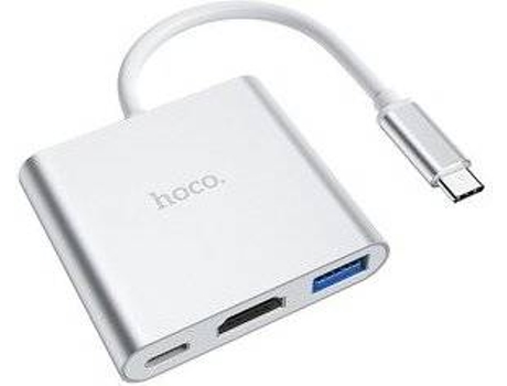 Adaptador HOCO Hb14 (Type C Usb3.0 + Hdmi + Pd67W)