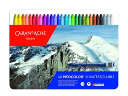 Lápis de Cera CARAN D'ACHE Neocolor Ii Caja Metálica con 40 Núcleos