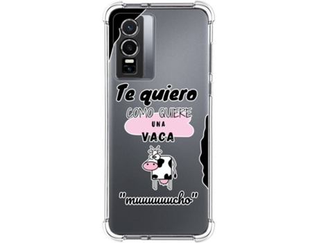 Carcasa para Vivo Y76 5G TUMUNDOSMARTPHONE Dibujos Antigolpes Vaca Multicolor