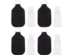 Conjunto De 8 Peças: Garrafas Vazias Com Capas Protetoras, Chaveiros Leves E Recarregáveis E