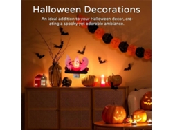Luz nocturna brillante con forma de fantasma, fogata y llama, ideal para Halloween. Luz de noche LED 3D pequeña con forma de fogata falsa. Decoración con enchufe Rosewell.