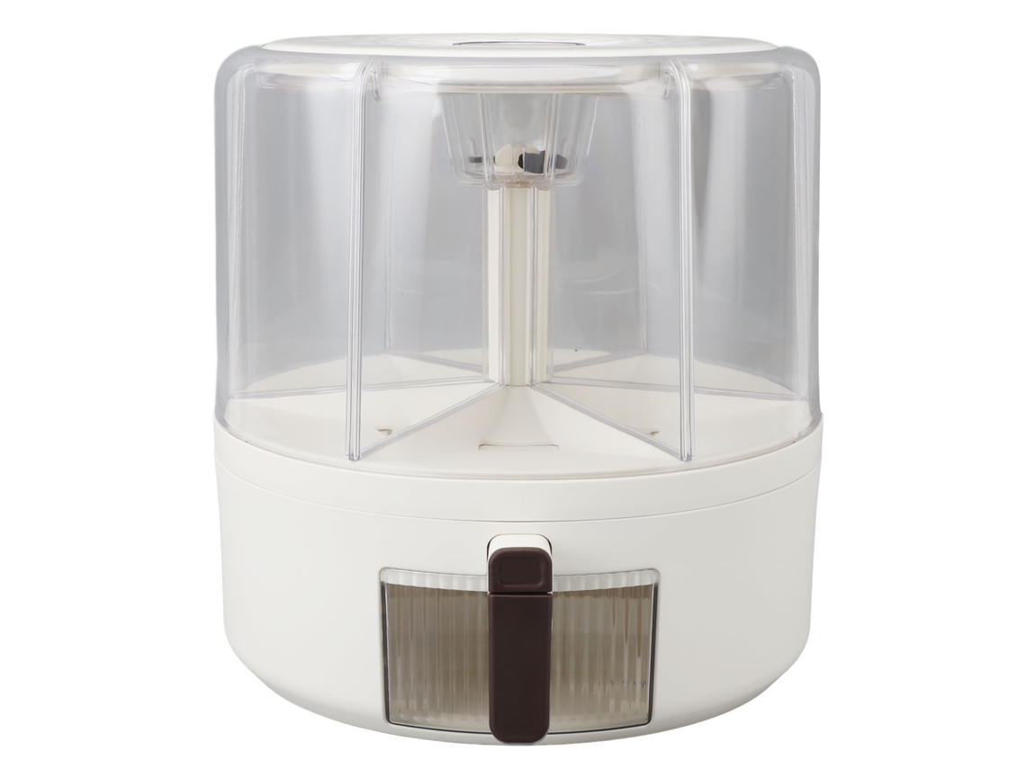 Dispensador De Cereales Rotativo Hermético De Pp Para Almacenamiento De Granos, Arroz Y Legumbres, Capacidad 10kg/22lb, Estilo Japonés