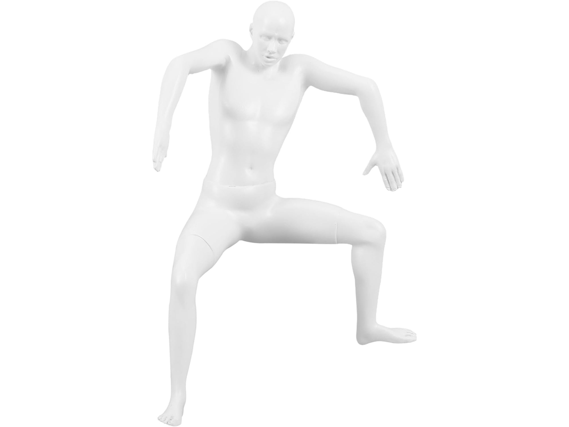 Escultura Decorativa Pared Resina Beige Figura Hombre Escalando Decoración Moderna Creativa Fácil Limpiar