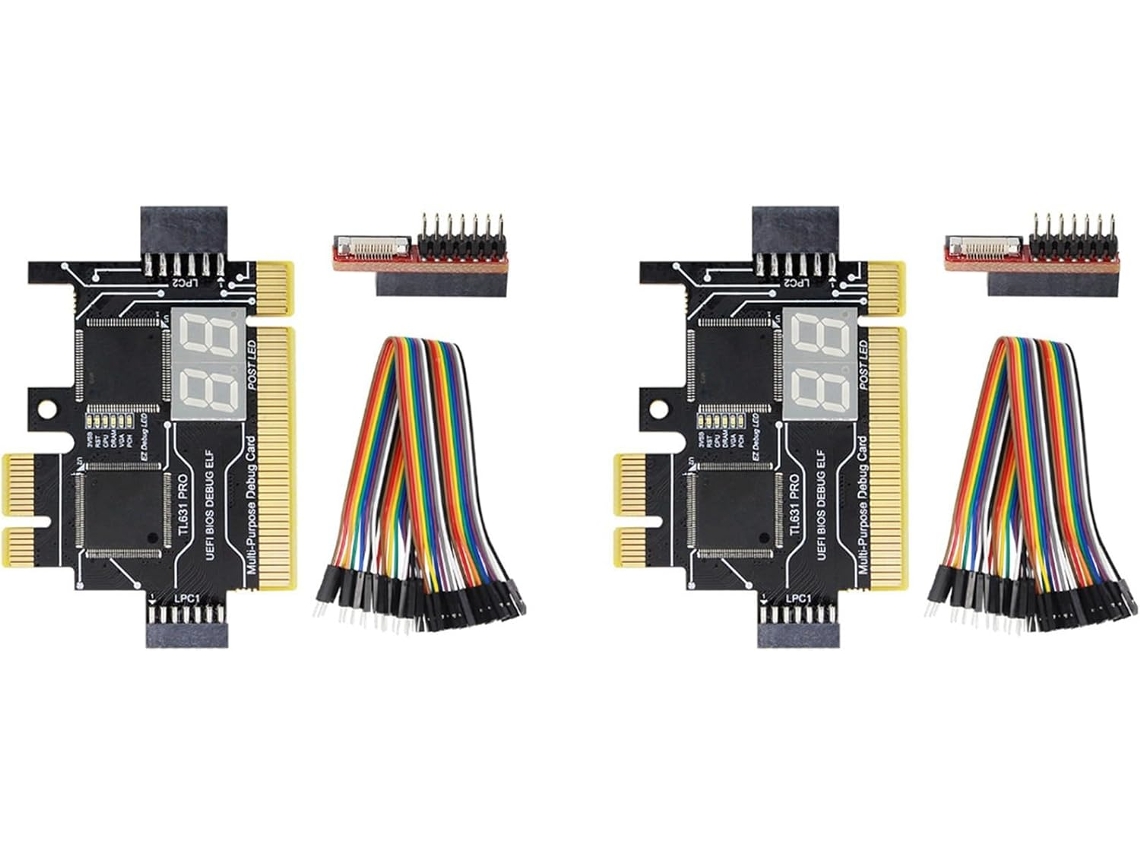 Tarjeta De Depuración Lpc 2x Kit Analizador Placa Base De Diagnóstico Pci-e Posterior A Pci J04