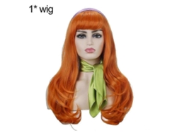 Peluca sintética naranja para cosplay de Daphne de Scooby-Doo. TAISHENGDA