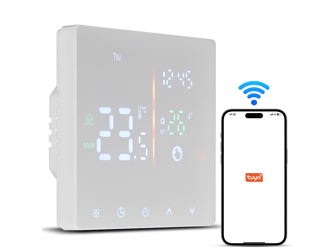 Termostato Inteligente Tuya Con Wifi Programable Mediante Aplicación, Control Digital Para Calefacción Eléctrica Doméstica.