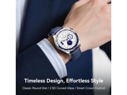 Reloj Inteligente Bluetooth Jr-fc3 De La Serie Clásica (azul) Con Monitorización De Frecuencia Cardíaca