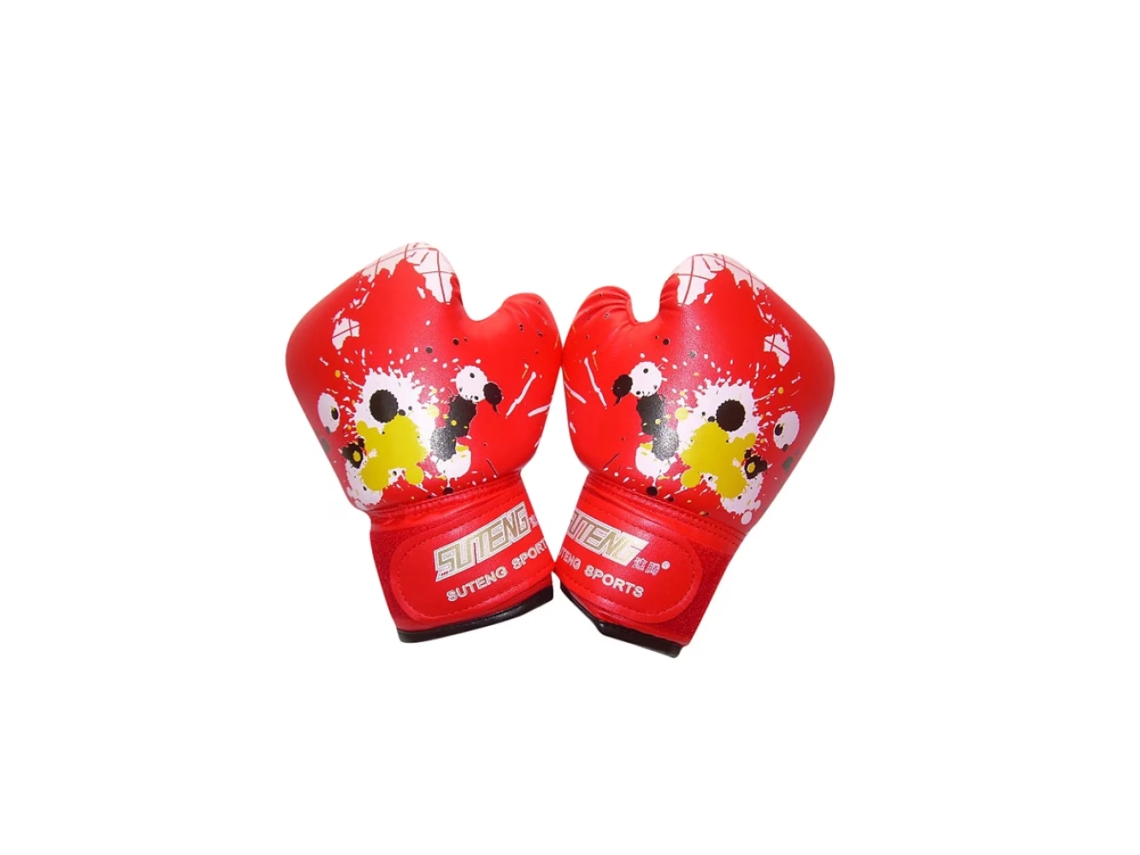 JILLIOPER Guantes de boxeo para niños en ecocuero, 3 colores