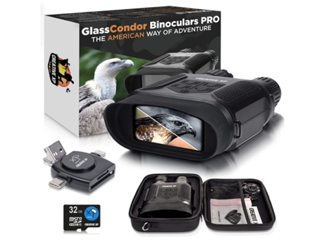 Binoculares de visión nocturna para adultos Binoculares militares con cámara de banda infrarroja Zoom 3X Binoculares digitales diurnos y nocturnos-...