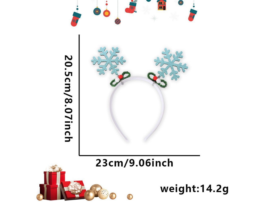 Tiara navideña con cuernos, brillante accesorio navideño, ideal para fiestas, cosplay y uso diario Aeuzwr (Estilo 44)