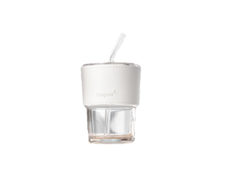 Tazas de agua de cristal tazas de café tazas de paja de uso doméstico de gran capacidad