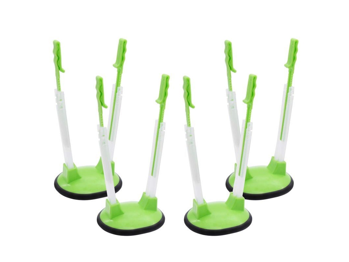 Soporte para bolsas de plástico Linjou, soporte ajustable para bolsas para congelador y almacenamiento, 4 piezas