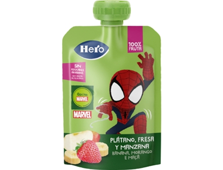 Puré de Fruta Plátano, Fresa y Manzana Jurassic World 12M HERO