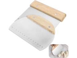 2 Raspadores Masa Acero Inoxidable Cabo Madera, Para Pizza/pan/bolo