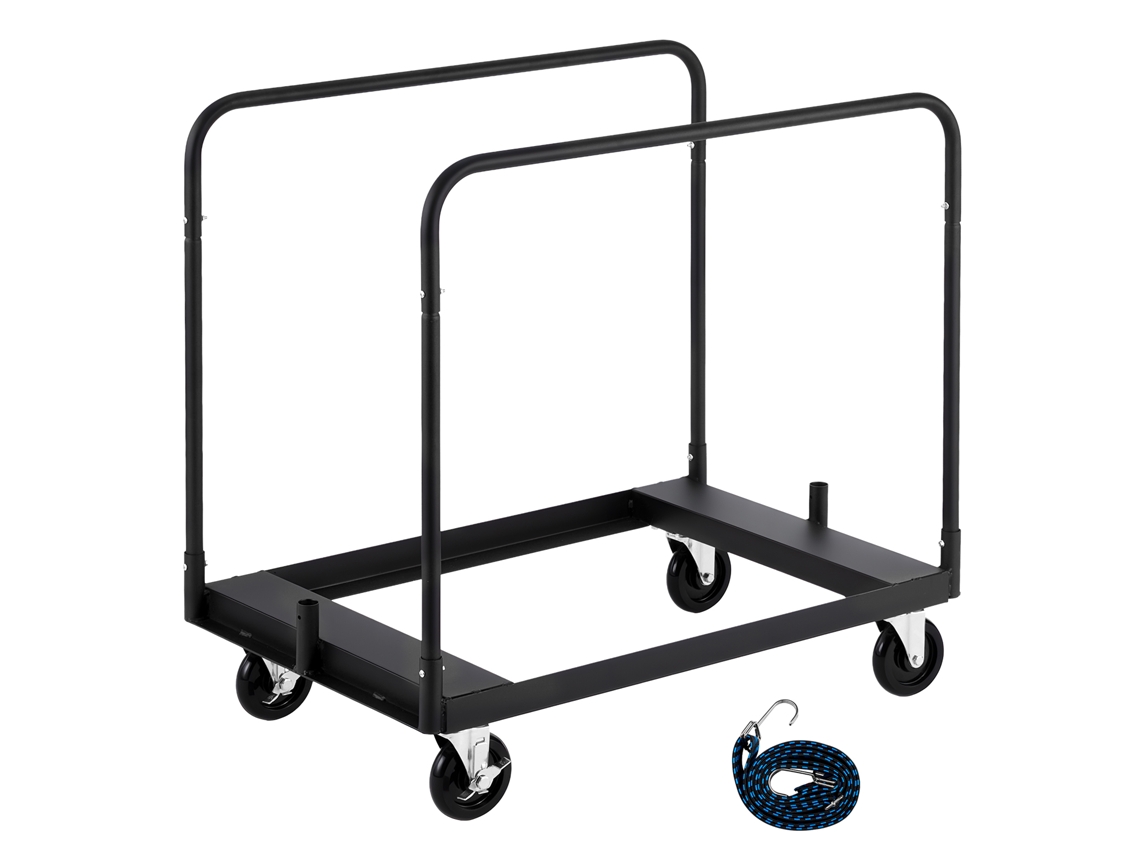 Carro para platos Succebuy, capacidad de carga de 816 kg, 3 barandillas laterales, 955 x 610 x 935 mm