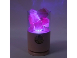 Lámpara De Sal Proyector Con Altavoz Bluetooth Y Control Remoto Luz Nocturna Decorativa Rosa Para Dormitorio Oficina