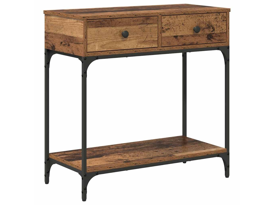 Maison Exclusive - Mesa Consola Con Cajón Madera Vieja 75 X 34.5 X 75 Cm