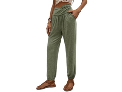 2026-pantalones De Yoga Para Mujer Sueltos Con Bolsillos Para Ejercicio Y Pijama Deportivos Cómodos L Verde Ejército