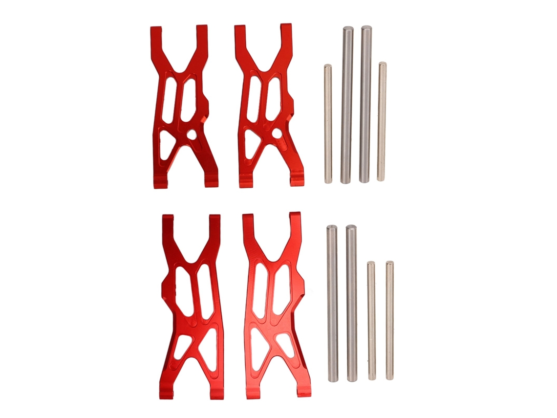 Brazos De Suspensión Inferiores De Aluminio Para Coche Rc Arrma 1/10 Kraton Rojo Delantero Y Trasero