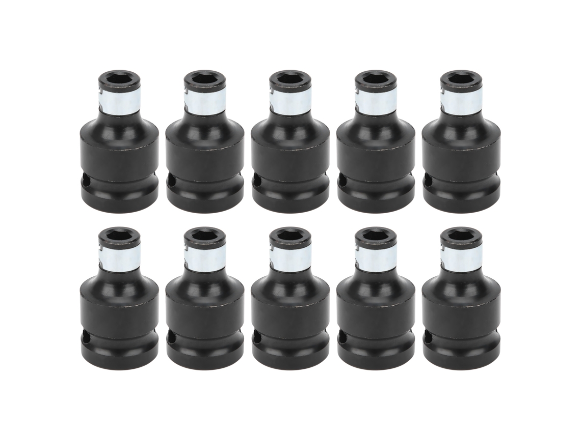 10 Adaptadores De Enchufe De 1/2 Pulgada Cuadrada A Conector De Conversión Hexagonal De 1/4 De Pulgada