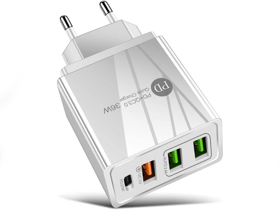 Cargador KLACK® 4 Portas 36W (Blanco)