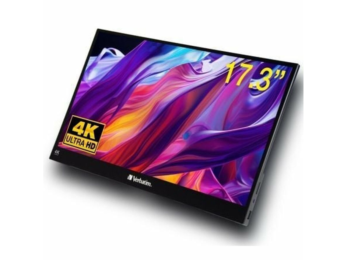 Monitor VERBATIM 32239 (Negro - 17,3" - LCD - 4K Ultra HD - Enchufe EU)