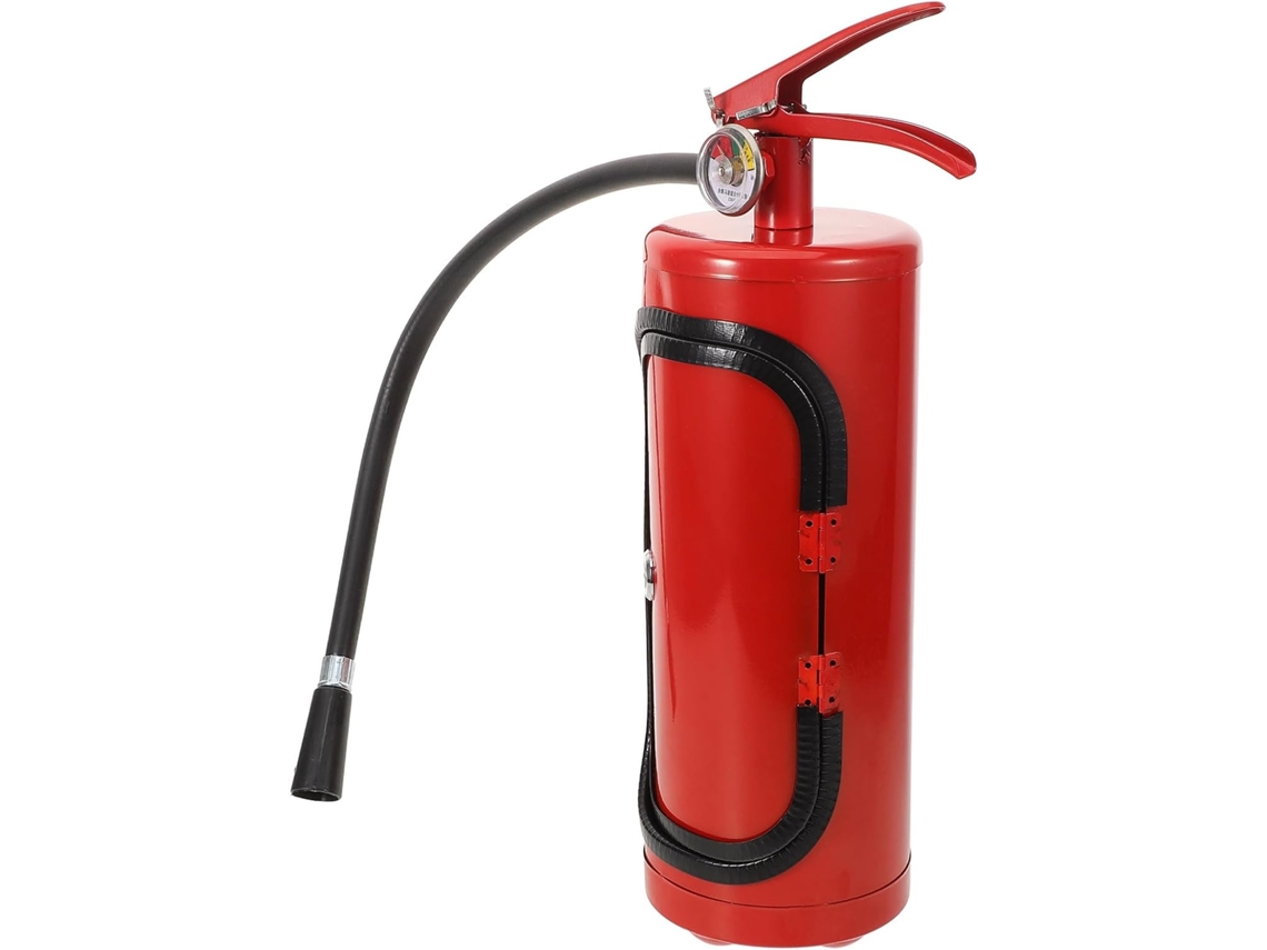 Soporte Para Botellas De Vino Con Forma De Extintor De Hierro Rojo En Miniatura - Resistente Al Desgaste