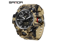 Reloj Electrónico De Moda (camuflaje Amarillo Y Negro) Con Acabado Luminoso, Resistente Al Agua, A Prueba De Golpes Y Con Alarma.