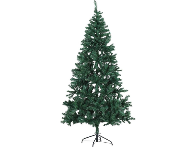 Homcom 830245 180cm artificial pino decoración navideña con soporte 1000 ramas