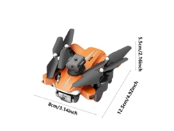 Dron Plegable P11s Con Cámara Dual De 8k Evitación De Obstáculos De 360° (2 Baterías - Duración De La Batería 20 Min - Naranja)