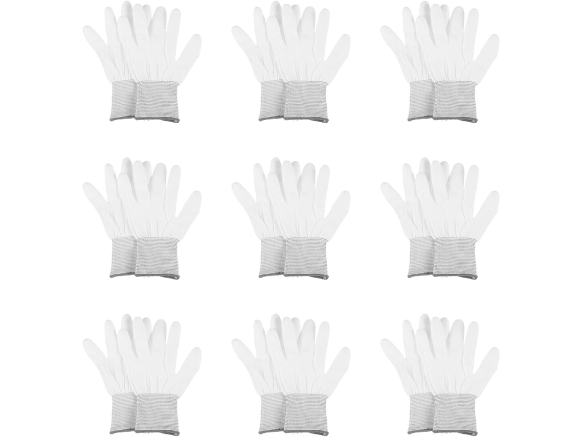 Guantes Trabajo Unisex Nylon Antiestático Sin Látex Talla