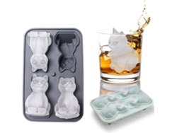 Bandeja De Silicona Para Cubitos De Hielo Con Tapa, Cubitos Grandes Reutilizables.