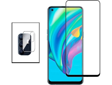 Kit Protector de Cámara Trasera Oppo Reno6 Z PHONECARE y Cristal Templado 5D Full Cover