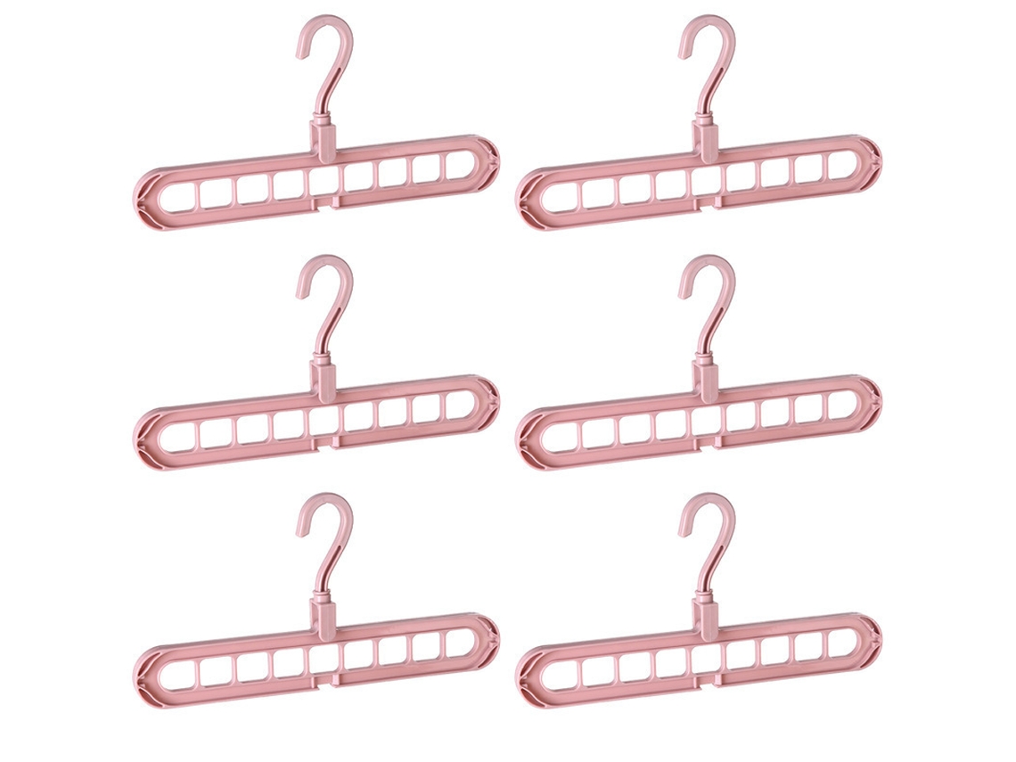 Organizadores de armario multifuncionales con agujeros, perchas mágicas para ahorrar espacio, almacenamiento para ropa pesada, camisas, pantalones y vestidos.