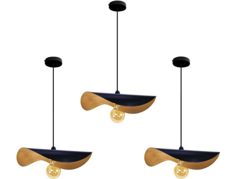 Lámpara de Suspensión TOSEL Madame-Lot 3 (Azul - E27 - Máx. 40 W - Metal)