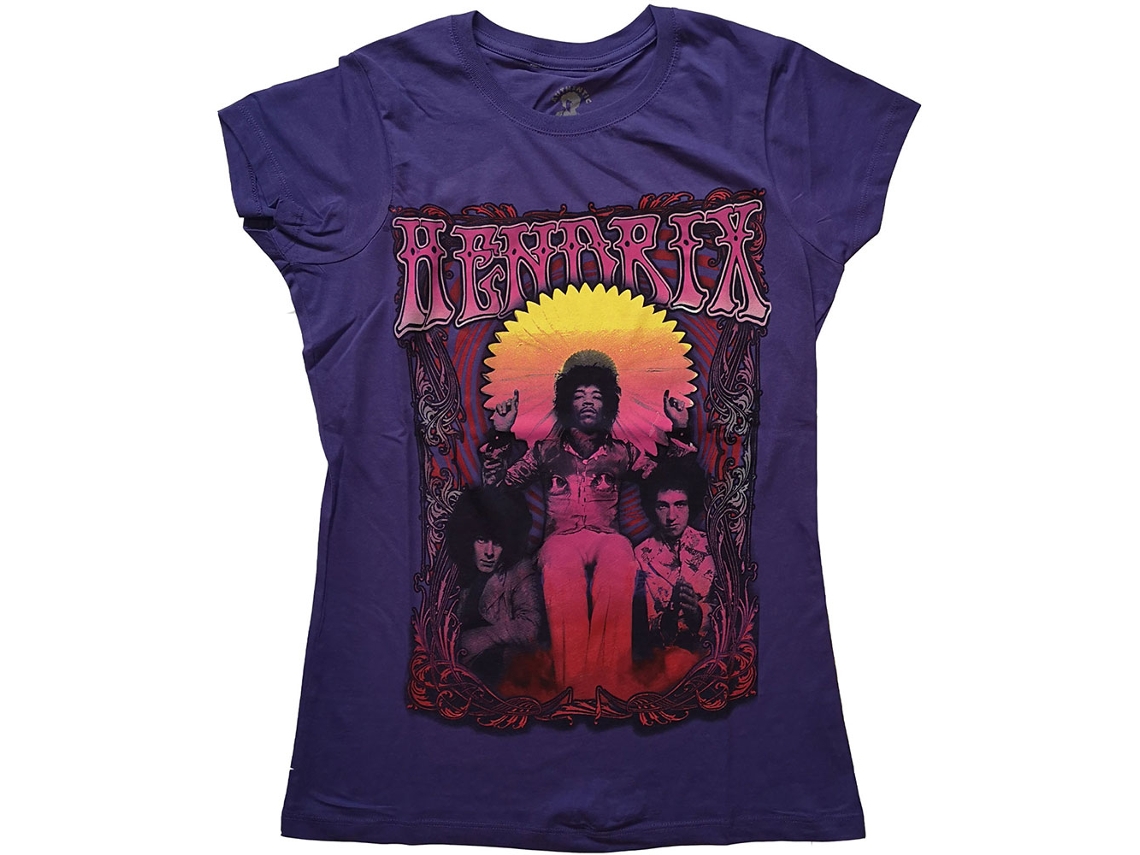 Camiseta ROCK OFF Jimi Hendrix - Karl Ferris Wheel Morado (Talla: M)