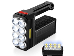 Linterna LED Reflector Linterna, 4 modos Luz de camping 1600lm Lámpara de mano, Linterna recargable por USB, Linterna de emergencia al aire libre (Negro) YIZHOOD