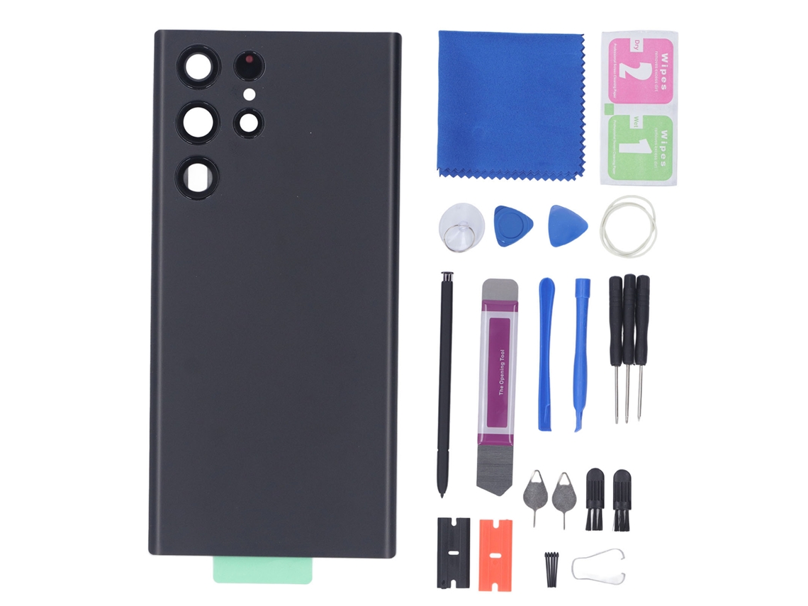 Reemplazo De Tapa Trasera Para Galaxy S22 Ultra, Panel Trasero De Vidrio, Cubierta Con Lápiz Táctil, Kit De Herramientas De Reparación, Color Negro